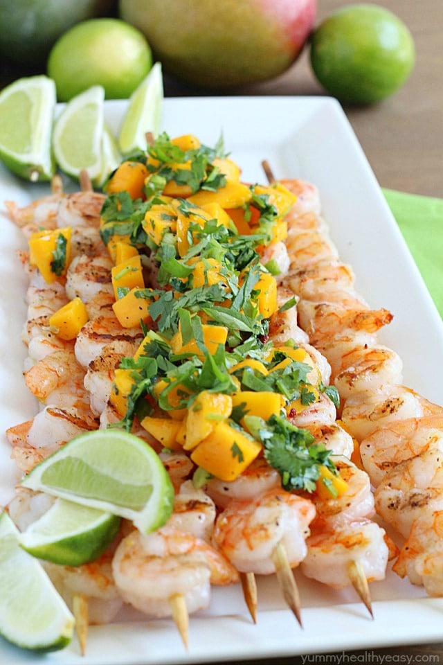 Grilled Shrimp with Mango Salsa - Mariposa Farms